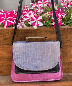 Bolso bandolera de cuero genuino hecho a mano con diseño de cocodrilo para mujer, bandolera de cuero reciclado de lujo de estilo occidental, novedad - Product Image 3