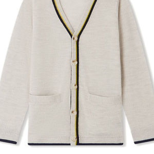 Women's High Quality Oversized V Neck Wool Cashmere <b>Knitted</b> <b>Cardigan</b> Casual Winter Style With Front Logo Loose Fit Sweater - Product Image 5