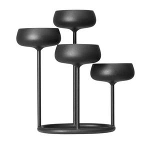 Pièce maîtresse décorative Bougeoirs de table Bougeoirs noirs - Product Image 6