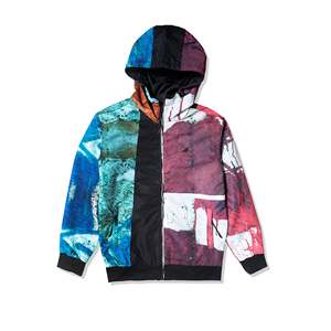 Veste décontractée pour homme, modèle Bando, taille XL, col à capuche, fermeture éclair, en soie tissée, garnissage coton-polyester, motif automne - Product Image 1