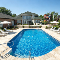 Piscine rectangulaire hors sol de luxe, directement de l'usine, pour patio extérieur, jardin familial