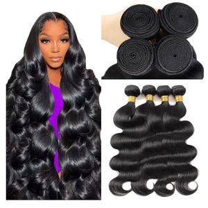 KSWIGS Cabello Humano Virgen 100% Color 1B, Paquetes de Cabello al Por Mayor Directo de Fábrica, Cabello con Cutícula Alineada para Salón y Venta al Por Mayor - Product Image 1