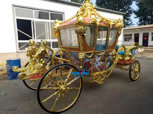 Carruaje de caballos americano a la venta/Fabricante de carruajes eléctricos reales/cochecito real tirado por caballos limusina - Product Image 2