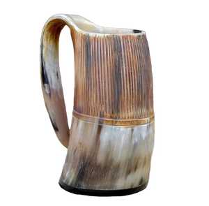 Cuerno vikingo de lujo para beber hecho a mano para entusiastas nórdicos eventos especiales fiesta uso J N Crafts modelo JNCR-31 personalizado - Product Image 4