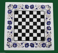 Meubles de salon modernes avec plateau en marbre et incrustations de pierres semi-précieuses, durables, style traditionnel, élégance mogole pour la maison