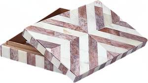 Cofre de joyería con incrustaciones de hueso de lujo con forro de terciopelo Caja de almacenamiento de joyas con incrustaciones de hueso con talla elegante a precio barato - Product Image 3