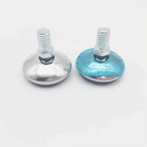 Pieds de table ronds modernes en acier inoxydable PKCT007 avec patins en plastique, pieds de meubles en fonte pour tables de salle à manger d'hôpital, matériau métallique - Product Image 1