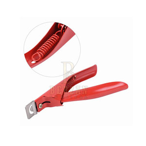 Coupe-ongles professionnel en acier inoxydable Faux coupe-ongles rouge enduit pointe acrylique coupe-bord pour les doigts et les orteils - Product Image 3