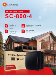 Kit de panneaux solaires semi-flexibles CIGS à film mince Starcharge 800W avec contrôleur MPPT pour le stockage d'énergie sur balcon - Product Image 3