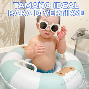 Bouée gonflable Donut pour enfants avec poignées et filet pour les jambes, pratique pour les baignoires et les sièges de bain - Product Image 5