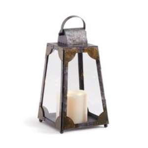 <b>Moroccan</b>-inspired iron <b>lantern</b> with stunning arabesque detailing and antique bronze finished for exotic ambiance - Product Image 1