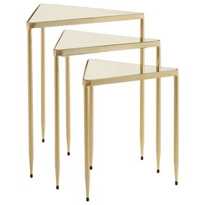 Ensemble de 2 tables gigognes rondes nouveau design noir pour salon et bureau avec plateau en bois épais - Product Image 2