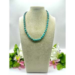 Hecho a Mano por los Navajo # Collar de 8 Turquesas con Perlas de Agua Dulce y Colgante en Forma de Número, Regalo Moderno para Bodas y Fiestas Religiosas - Product Image 3