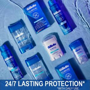 Gillette-Antisudorifique et déodorant en spray sec pour hommes, 24/7 protection contre la sueur et les odeurs, anti-marque blanche, 4.3 oz (lot de 3) - Product Image 4