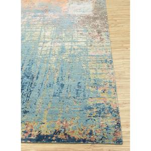 Tapis en laine et soie de bambou noués à la main Kavi Blue, collection Chaos Theory - Esk-9014, 10 mm, tapis abstrait 3D pour salon et couloir - Product Image 4