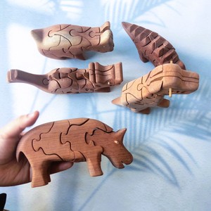 2023ใหม่เด็กของเล่นไม้สัตว์และไดโนเสาร์,ธรรมชาติสัตว์เลี้ยงของเล่นหัตถกรรมโดย Vitrapro - Product Image 5