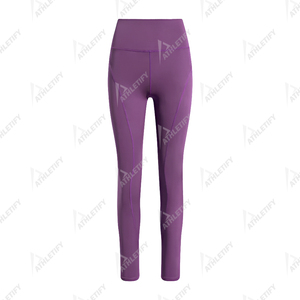 Taille haute cousue à séchage rapide et conçue pour les femmes actives et élégantes Leggings de yoga à taille élastique super ajustés - Product Image 2