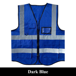 OEM Wholesale Workwear <b>Reflective</b> Safety <b>Vest</b> High Visibility Fluorescent Polyester Jackets Customizable Logo <b>Reflective</b> Strips - Product Image 4