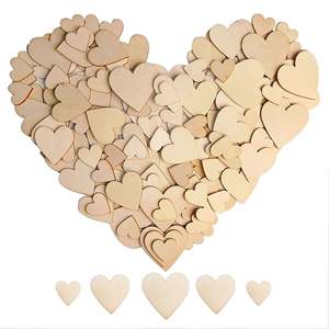 Wood <b>Heart</b> 20pcs Natural <b>Wooden</b> <b>Heart</b> Shaped Beads Colored Wood Beads Shaped and Sized Hand <b>Crafted</b> Indian Product - Product Image 1
