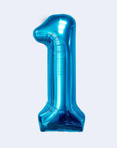 Globo de Helio con Número Celeste y Letras Gruesas para Decoraciones de Cumpleaños, Graduación, Regreso a Clases y Halloween - Product Image 4