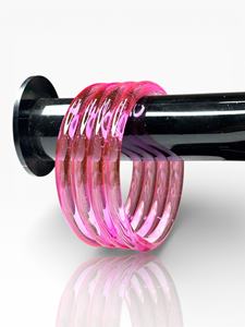 Bracelet élégant en verre facetté de couleur rose émeraude, tendance pour femmes, léger, prix de gros - Product Image 2