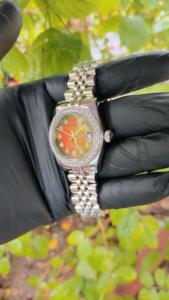 Montres-bracelets automatiques de luxe pour femmes, 31mm, lunette diamantée, calendrier, acier inoxydable, haute qualité, mode mécanique, vente en gros - Product Image 3