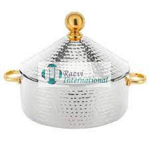 Plato de acero plateado pulido para servir, plato para restaurante y Hotel, plato para servir, boda y restaurante, almacenamiento de alimentos, olla caliente - Product Image 3