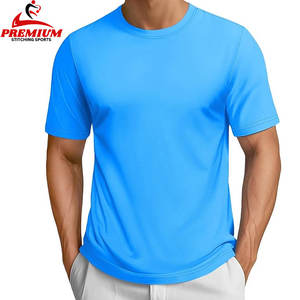 T-shirts 100% coton pour hommes de haute qualité Logo personnalisé col rond vierge coupe ajustée maillot solide ajustement normal t-shirts à col rond - Product Image 5