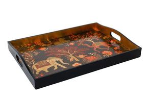 Grand Plateau Rectangulaire Laque Le Jardin De Mysore Hôtel Restaurant Bar Ustensiles de Cuisine Décoration de Table Utilisation Aliments Secs Légumes - Product Image 3