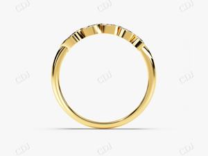 Marquise Lab Grown Diamond Wedding Band para mujer 18K oro amarillo CVD Diamond Eternity Band Ring Whole Hand Setting Diamond Band - Product Image 2