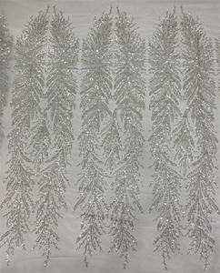 Nuevo bordado de Gauding cuentas de plata cuentas de burbujas + 3/5 por ciento pieza de cristal bordado industria pesada vestido de novia Cheongsam E - Product Image 4