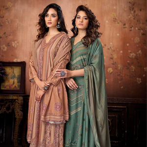 Colección Invierno 2025, Salwar Kameez de Algodón de Alta Calidad con Estampado Digital y Bordado de Espejo Real, Atuendo Tradicional para Mujer, para Fiestas - Product Image 1