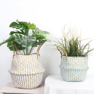 Homeware essentials natural seagrass foldable storage <b>basket</b> top quality sea grass <b>baskets</b> for sale - Product Image 3