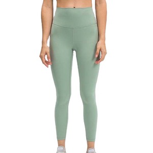 เลกกิ้งออกกำลังกายเอวสูงเลกกิ้งโยคะเอวสูงไร้รอยต่อเอว XL สีทึบผ้าสแปนเด็กซ์น้ำหนักเบา - Product Image 1