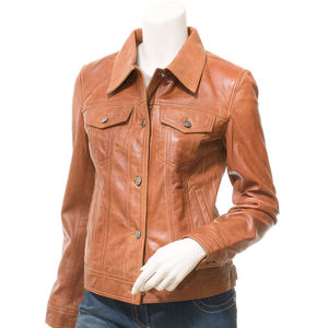 Veste en cuir véritable pour femmes, imperméable et respirante, coupe-vent, personnalisée, nouveau style tendance - Product Image 1