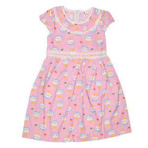 Robe brodée pour filles - Rose - Product Image 1