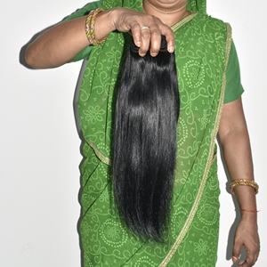Chất Lượng Tốt Nhất Duy Nhất Rút Ra Chưa Qua Chế Biến Bán Buôn Thẳng Nhuộm Màu Đen Nguyên Máy Đôi Sợi Ngang Nhà Cung Cộng-Ấn Độ Phần Mở Rộng Tóc Người - Product Image 6
