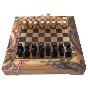 Élégant jeu d'échecs vintage en bois, jeu de stratégie classique, jeu artisanal, défi mental, divertissement familial, compétences - Product Image 6