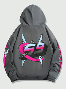 Sudadera con Capucha Personalizada para Hombre, Impresa, Transpirable, Cómoda, Antiarrugas, de Secado Rápido, de Algodón, Felpa/Poliéster, con Cierre de Cremallera - Product Image 2