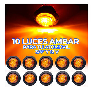 Nuova Luce LED Laterale Rotonda Ambra 12V per Camion, Set da 10 Pezzi, Indicatore di Posizione per Modello Howo - Product Image 4
