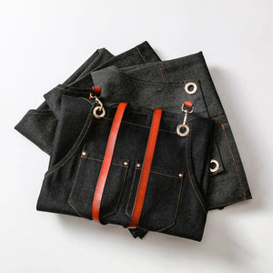 High Quality Unisex Barber Apron Customized Logo Canvas Stylist Barber <b>Tool</b> Pocket Aprons Waterproof <b>Bbq</b> Kitchen Cleaning Use - Product Image 3