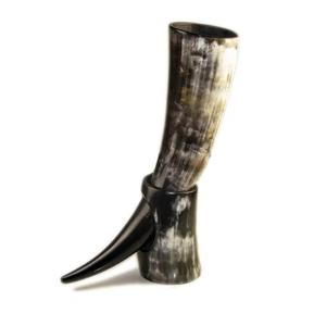 Copa Tradicional Ecológica de Cuerno Vikingo con Diseño Animal para Fiesta de Halloween y Decoración Medieval - Product Image 1