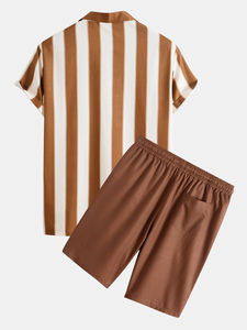 <b>Camo</b> Print Breathable <b>Short</b> Sleeve T-Shirt <b>Shorts</b> Drawstring Quick Dry Summer 2-Piece Street Style Jogging Wear Sets Wholesale - Product Image 2