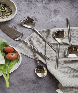 Excellent Brass Spoon Cutlery Customized Best Quality Flatware Cutlery Set in Silver and Gold for Wedding Decorate - Product Image 1