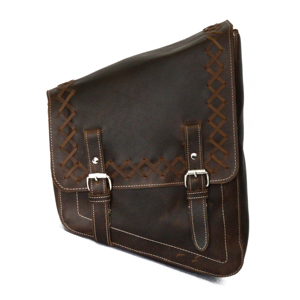 กระเป๋าปั่นจักรยานทำด้วยมือทำจากหนังสีน้ำตาลกระเป๋าทรงอานม้ากระเป๋าสำหรับผู้ชาย - Product Image 1