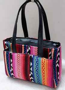 ในกระเป๋าถือผ้าแจ็คการ์ดหนาหลากสีที่ทำจากผ้าฝ้ายแจ็คการ์ด100% เหมาะสำหรับการขายต่อตามร้านค้าแฟชั่น - Product Image 2