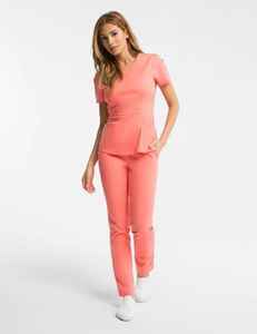 Uniformes de moda Medico Stretch Transpirable Mujeres Conjuntos Enfermería Scrubs Uniformes Venta al por mayor Scrubs Spandex - Product Image 1