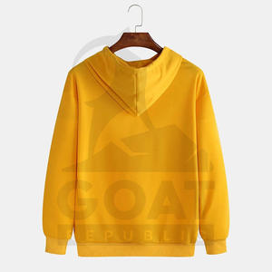 เสื้อฮู้ดอนิเมะฤดูหนาวขายส่งสำหรับผู้ชาย ลายกราฟิกเรียบๆ ย้อมสีแบบเรียบง่าย สไตล์สตรีทแวร์ ผ้าฝ้ายหนานุ่ม มีกระเป๋า ผลิตในปากีสถาน - Product Image 4