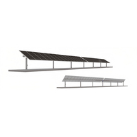 Support de montage photovoltaïque en acier robuste pour système de suivi solaire à axe unique plat, compatible avec panneaux solaires de 1 MW à 10 MW, avec entraînement de rotation Follow Sun