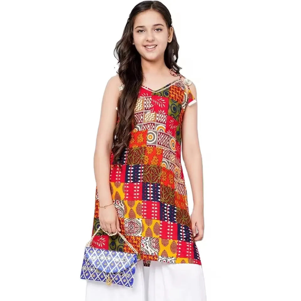 Новый дизайнерский плотный набор с цифровым принтом и сарарой для девочек, для свадебной одежды из Индии
